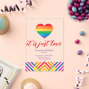 Typography, color and clearness  acrylic invitations