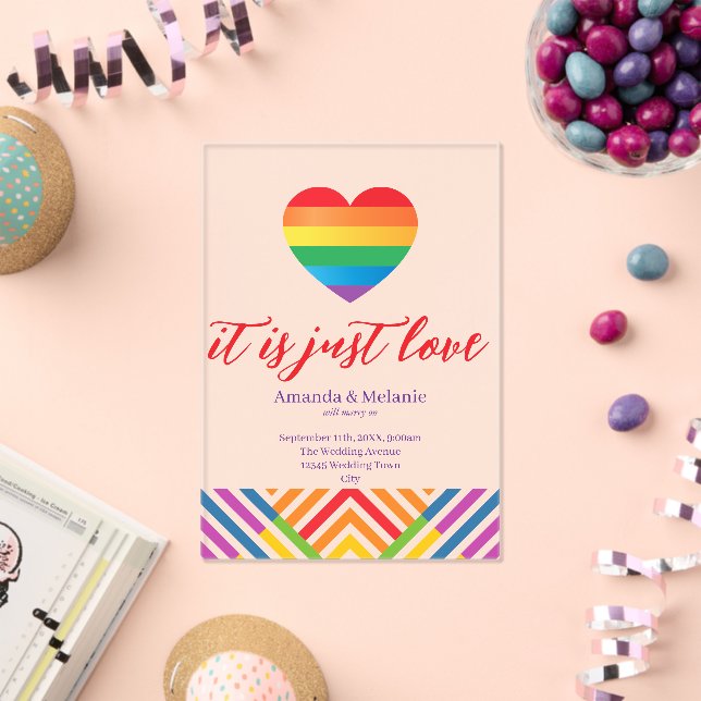 Typography, color and clearness  acrylic invitations (Insitu (Celebration))