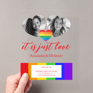 Typography, color and clearness acrylic invitations