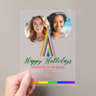 Typography, color and clearness for Christmas Acrylic Invitations