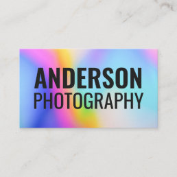 Typography colorful abstract pattern bold font business card