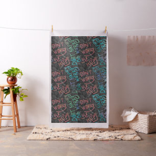 Typography colorful fabric