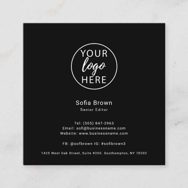 Typography Company Logo Calling Card (Front)