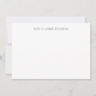Typography Couple Name Minimalist Note Card