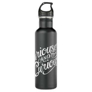 Typography   Curiouser and Curiouser 2 Stainless Steel Water Bottle