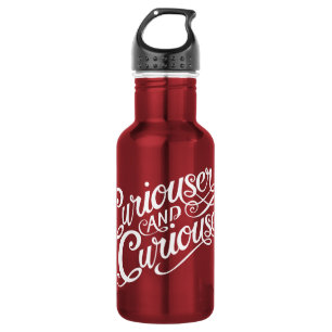 Typography   Curiouser and Curiouser 2 Stainless Steel Water Bottle