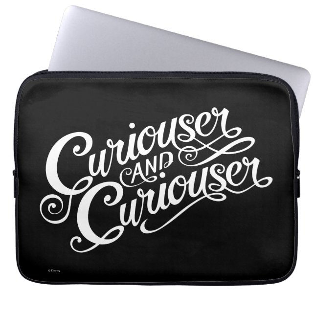 Typography | Curiouser and Curiouser 4 Laptop Sleeve (Front)