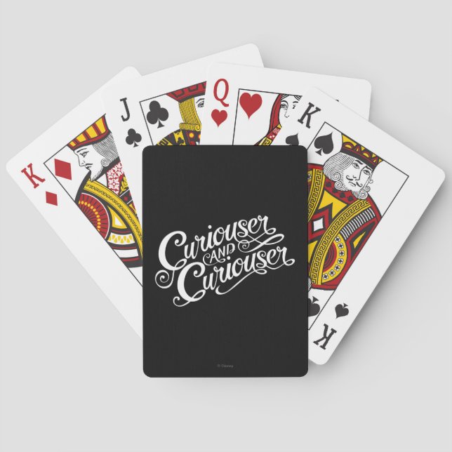 Typography | Curiouser and Curiouser 4 Poker Cards (Back)