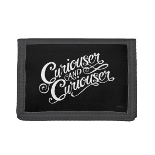 Typography   Curiouser and Curiouser 4 Tri-fold Wallet