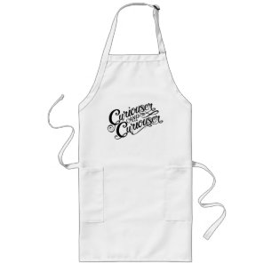 Typography Curiouser and Curiouser Long Apron