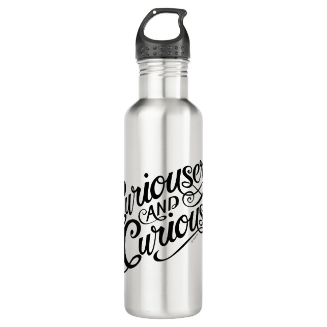 Typography | Curiouser and Curiouser Stainless Steel Water Bottle (Front)
