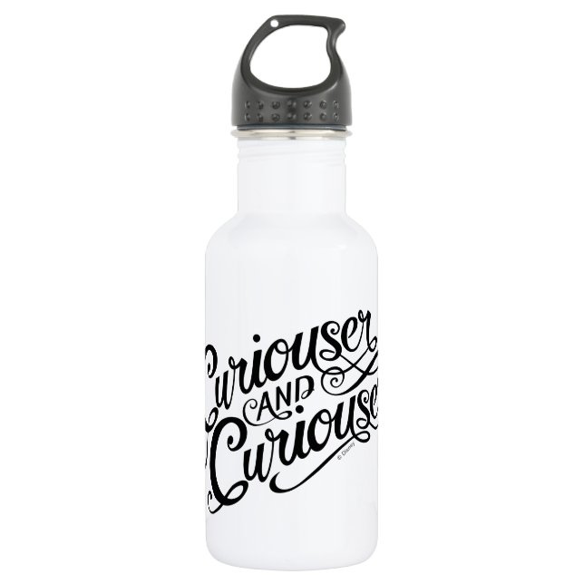 Typography | Curiouser and Curiouser Water Bottle (Front)