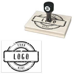 Typography Custom Business Logo Rubber Stamp