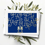 Typography Design Happy Hanukkah Holiday Card<br><div class="desc">Holiday themed items designed by Umua. Printed and shipped by Zazzle or their affiliates.</div>