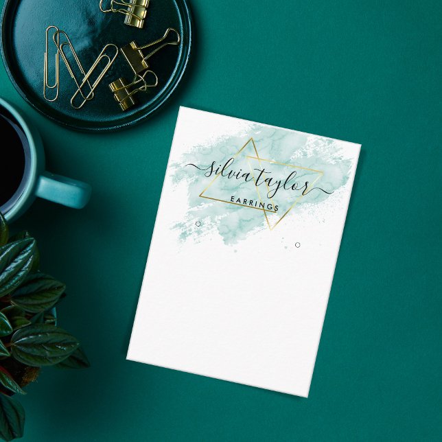 Typography earrings display holder  jewelry busine business card (Creator Uploaded)