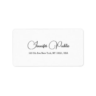 Typography Elegant Simple Template Address Label