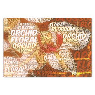 Typography Embedded Word Cloud Rustic Decoupage 
