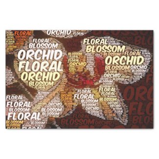 Typography Embedded Word Cloud Rustic Decoupage