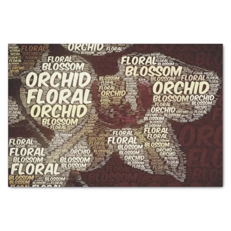 Typography Embedded Word Cloud Rustic Decoupage