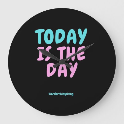 Typography Expressive Fashion Wear Large Clock