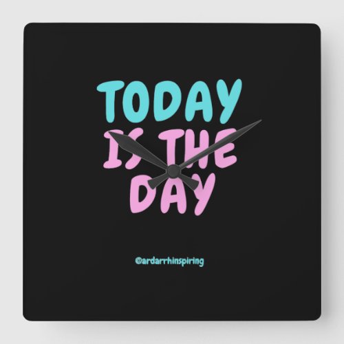 Typography Expressive Fashion Wear Square Wall Clock