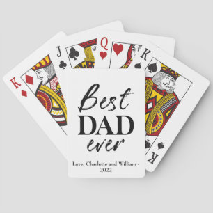 Typography Father's Day Playing Cards