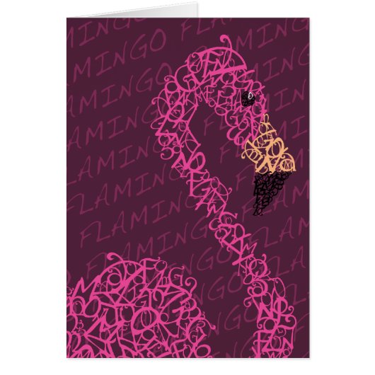 Typography Flamingo Cards (Front)
