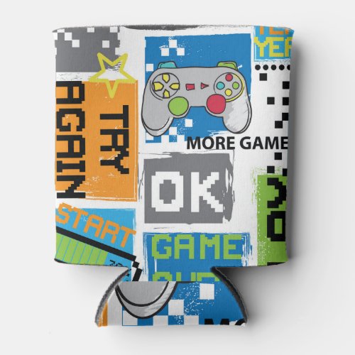 Typography game pixel playful background can cooler
