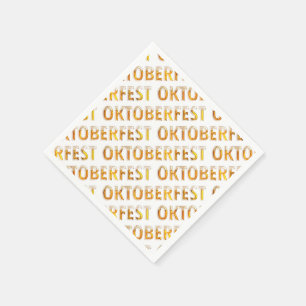 Typography German Beer Festival Oktoberfest Napkins