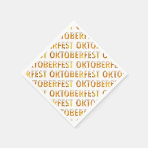 Typography German Beer Festival Oktoberfest Napkins