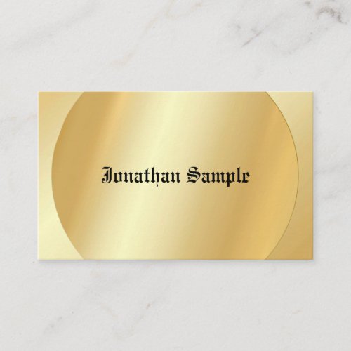 Typography Glamorous Faux Gold Template Old Text Business Card