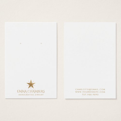 Typography Gold Moon Earring Jewelry Display Card
