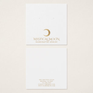 Typography Gold Moon Earring Jewelry Display Card