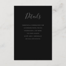 Typography Gray Black Wedding Details