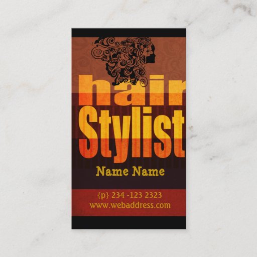 Customizable Typography Hairstylist Salon Business Card Templates