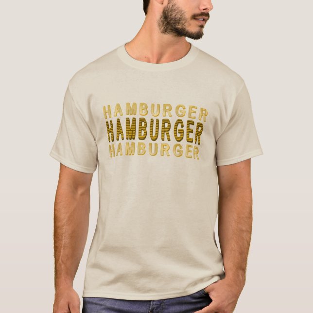 Typography Hamburger T-Shirt (Front)