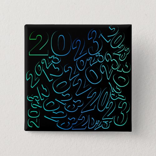 typography happy new year 2023 button