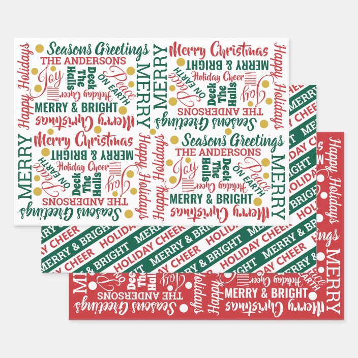 typography wrapping paper