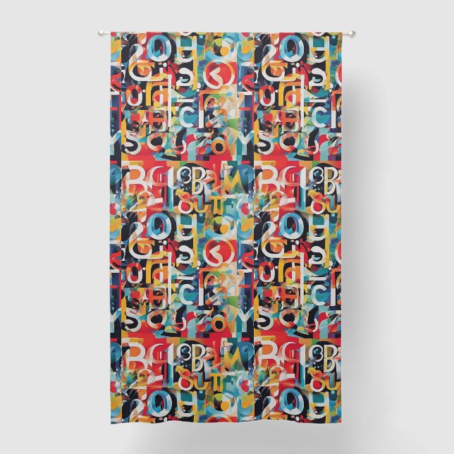 Typography in Various  Blackout Curtains (Front)