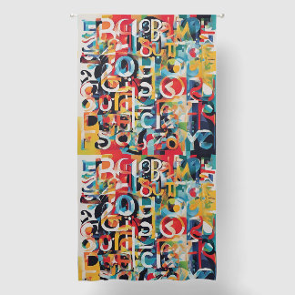 Typography in Various  Blackout Curtains