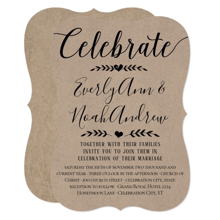 kraft paper invitations