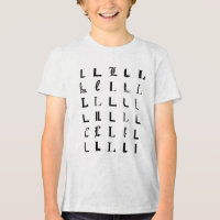 Typography L monogram letter mosaic design T-Shirt