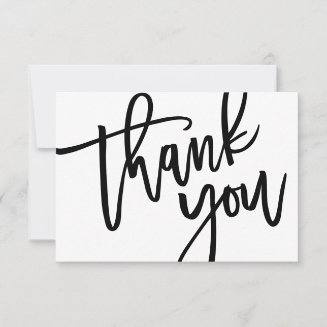 Typography, Lettering, Bridal Shower, Wedding Thank You Card (Front)