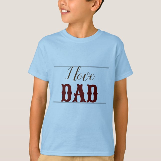 Typography light blue Dark red kids boy T-Shirt (Front)