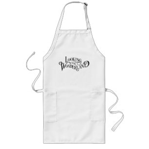 Typography Looking for Wonderland Long Apron