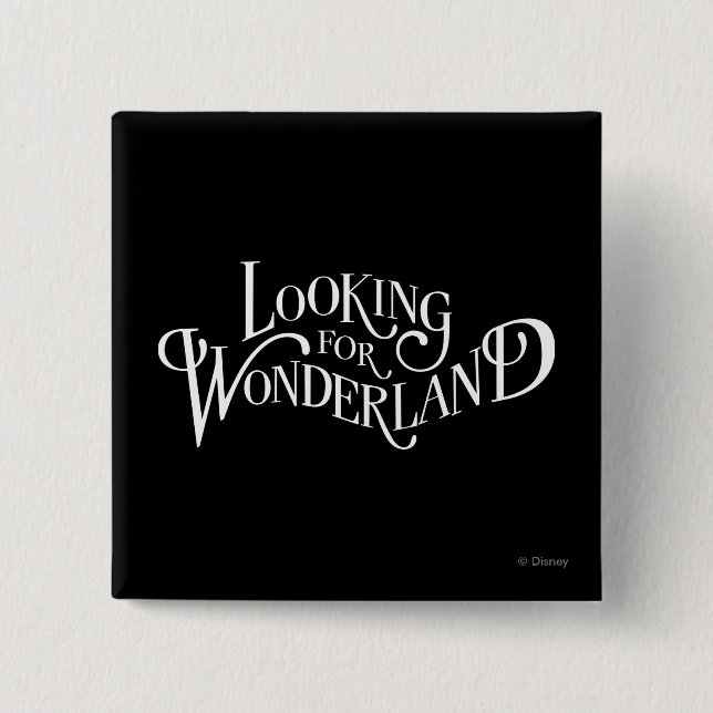 Typography | Looking for Wonderland Pinback Button (Front)