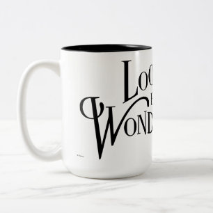Typography   Looking for Wonderland Two-Tone Coffee Mug