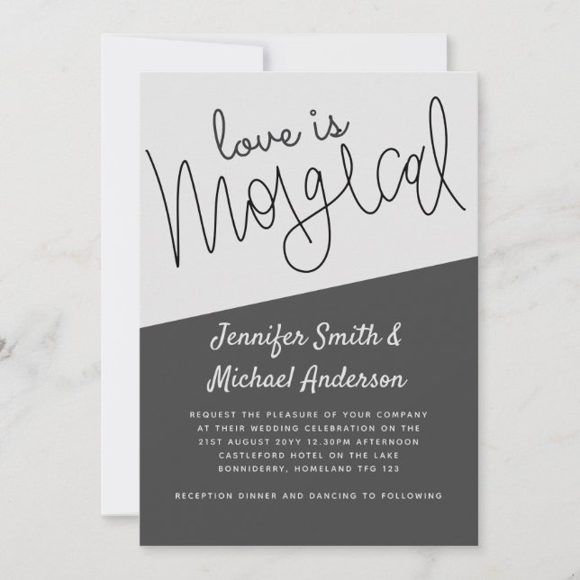 Typography Love is Magical Handwritten Wedding (Front)