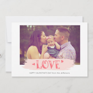 Typography Love Valentines Day Photo Card