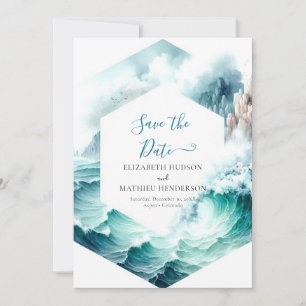 Typography Lovely Nautical Wedding Save The Date